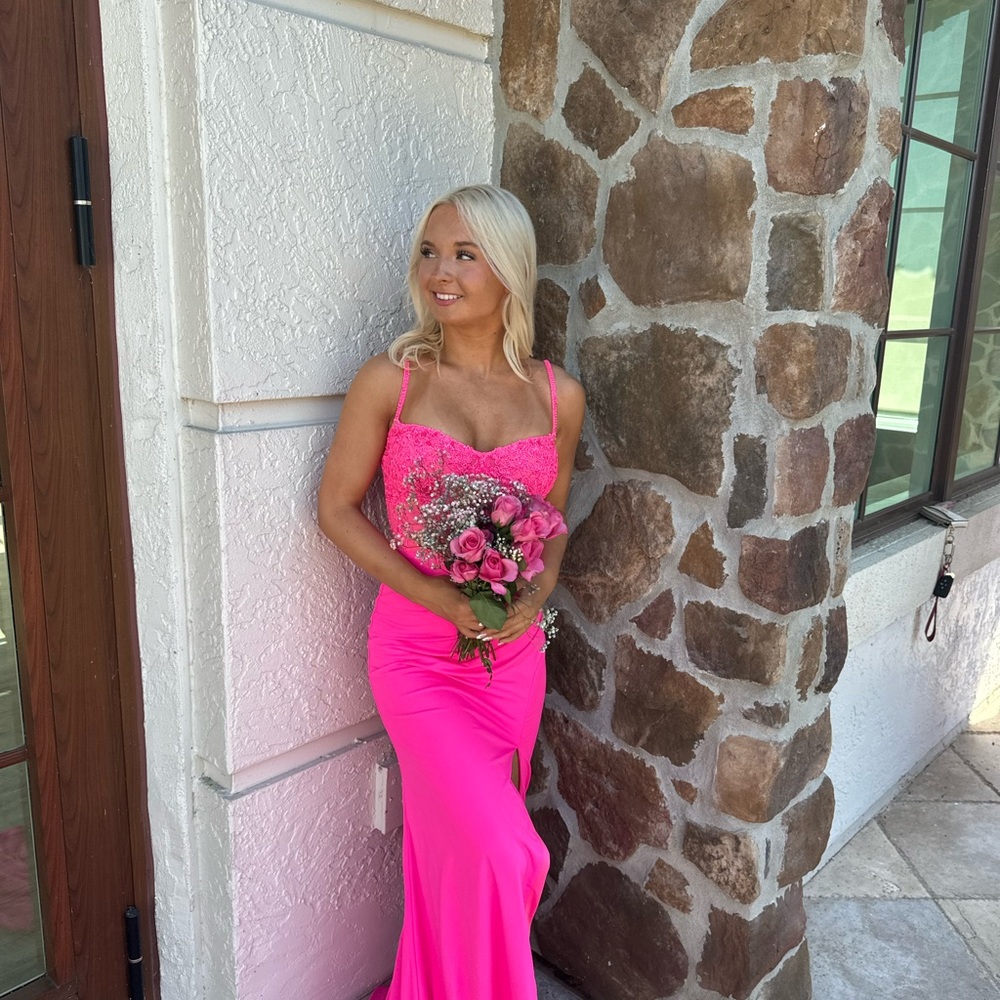 Pink Corset Prom Dress